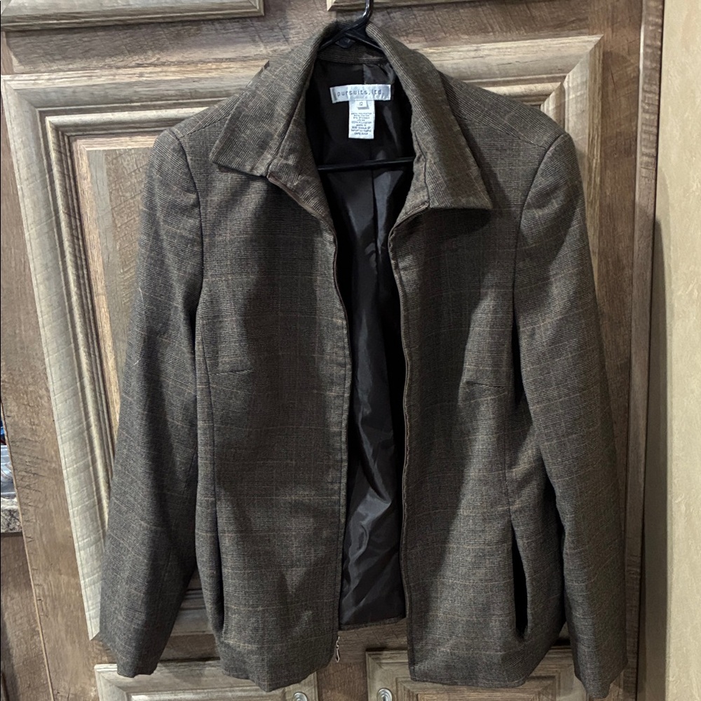 Pursuits, Limited Brand Women's Brown Plaid Blazer